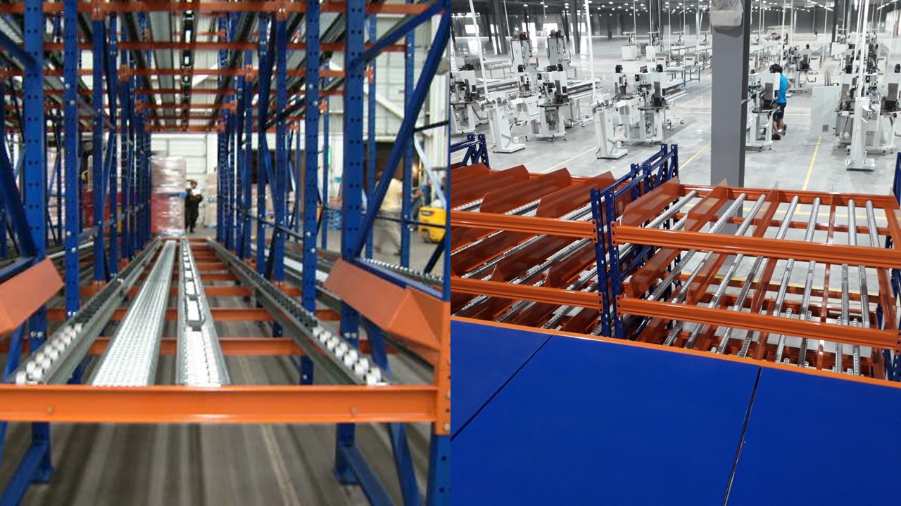 Kệ Pallet Flow: Cách Mạng Hóa Quy Trình Lưu Trữ 3 Hệ thống lưu trữ động Kệ Pallet Flow trong sản xuất