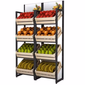 kệ trái cây 3 tầng sắt cửa hàng siêu thị