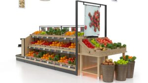 kệ trái cây 3 tầng siêu thị