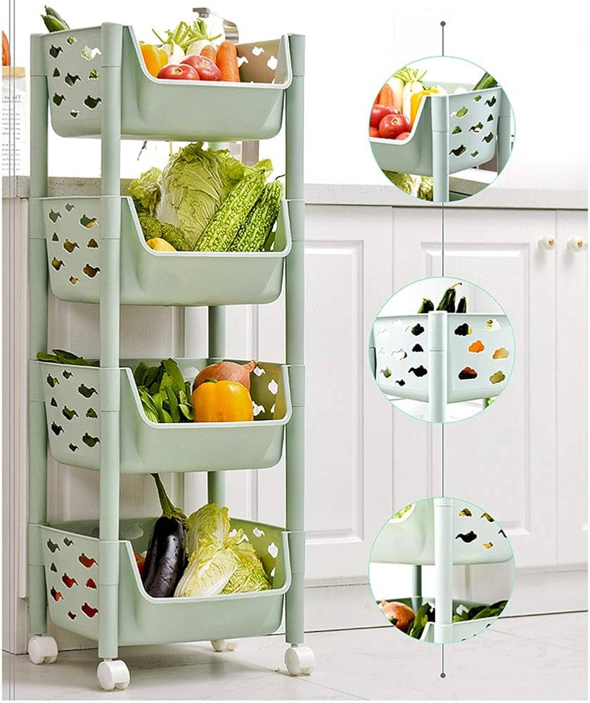Kệ Trưng Bày Trái Cây Đẹp Cho Siêu Thị Mini 6 kệ trái cây nhựa