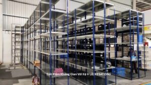 Tiết kiệm không gian với kệ v lỗ