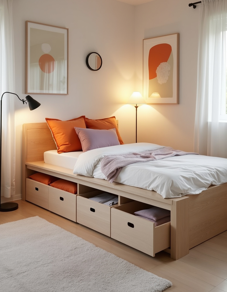 Giá Kệ Lưu Trữ Thông Minh Cho Không Gian Nhỏ 7 mẹo sắp xếp phòng ngủ